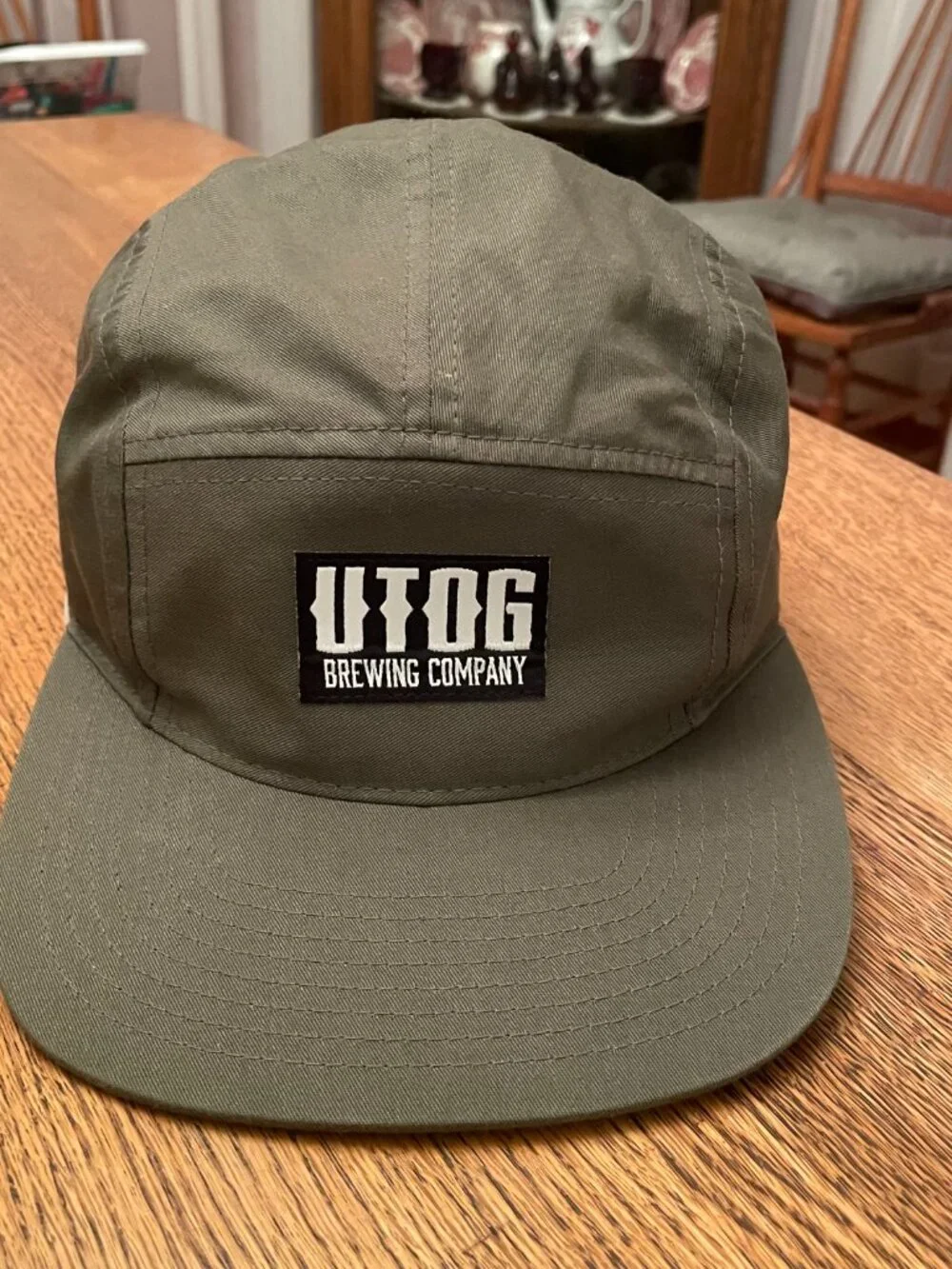 UTOG Brewing Company Olive Green Plastic Buckle Strap 5-Panel Hat Cap